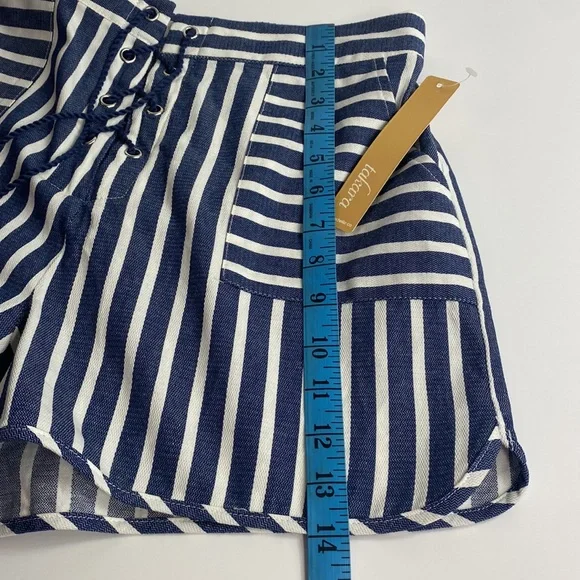 TAKARA SHORTS HIGH-WAISTED STRIPE NWT MEDIUM - Picture 11 of 11